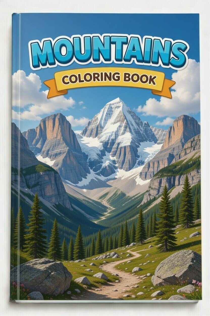 Mountains - Coloring Book Mountains - Coloring Book